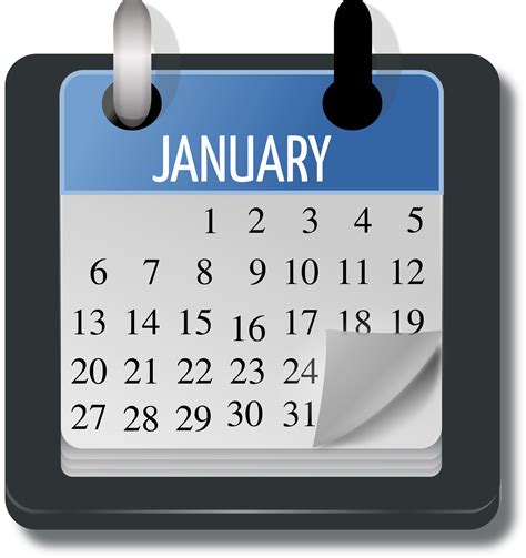 January Calendar Clipart Free